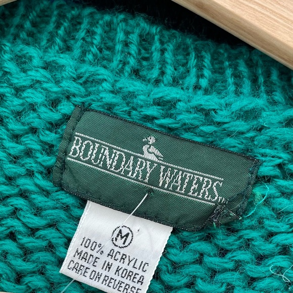 Vintage Boundary Waters Green Sweater Vest - Picture 3 of 3